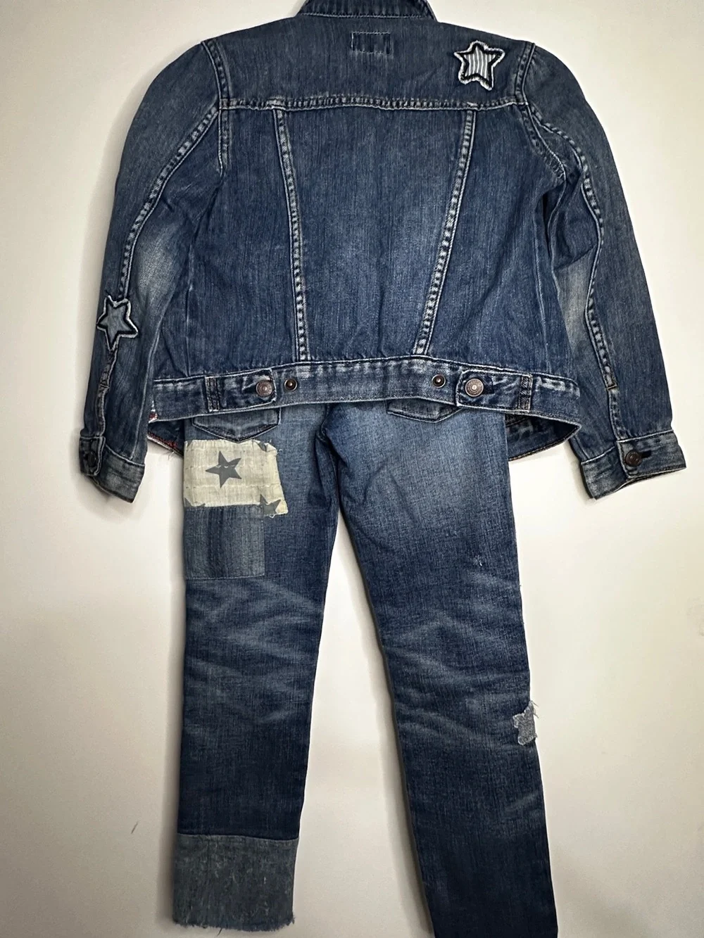 Polo Ralph Lauren Kids Distressed Patchwork Set Jacket Jeans size 6
